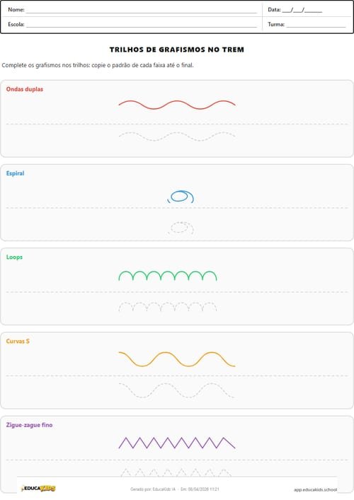 Grafismos educação infantil