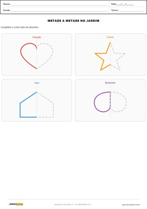 Simetria educação infantil